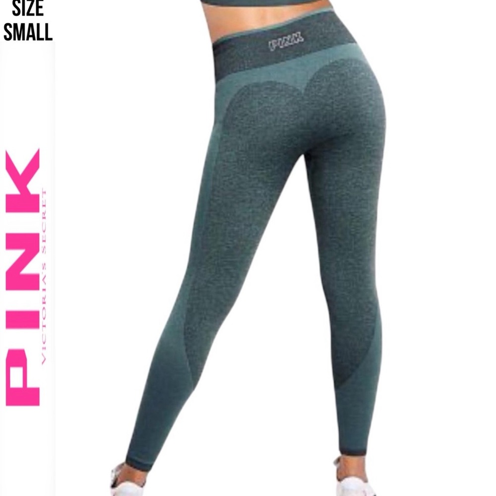 TEAL SEAMLESS LEGGINGS FROM PINK. HEART BUTT